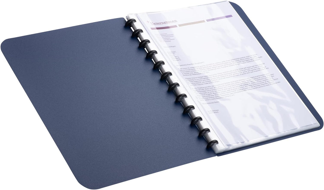 Oxford Ring-Mappe A4, manageMe, Sichtbuch mit 25 Hüllen, dunkelblau, 5er Pack dunkelblau 5er Pack Si