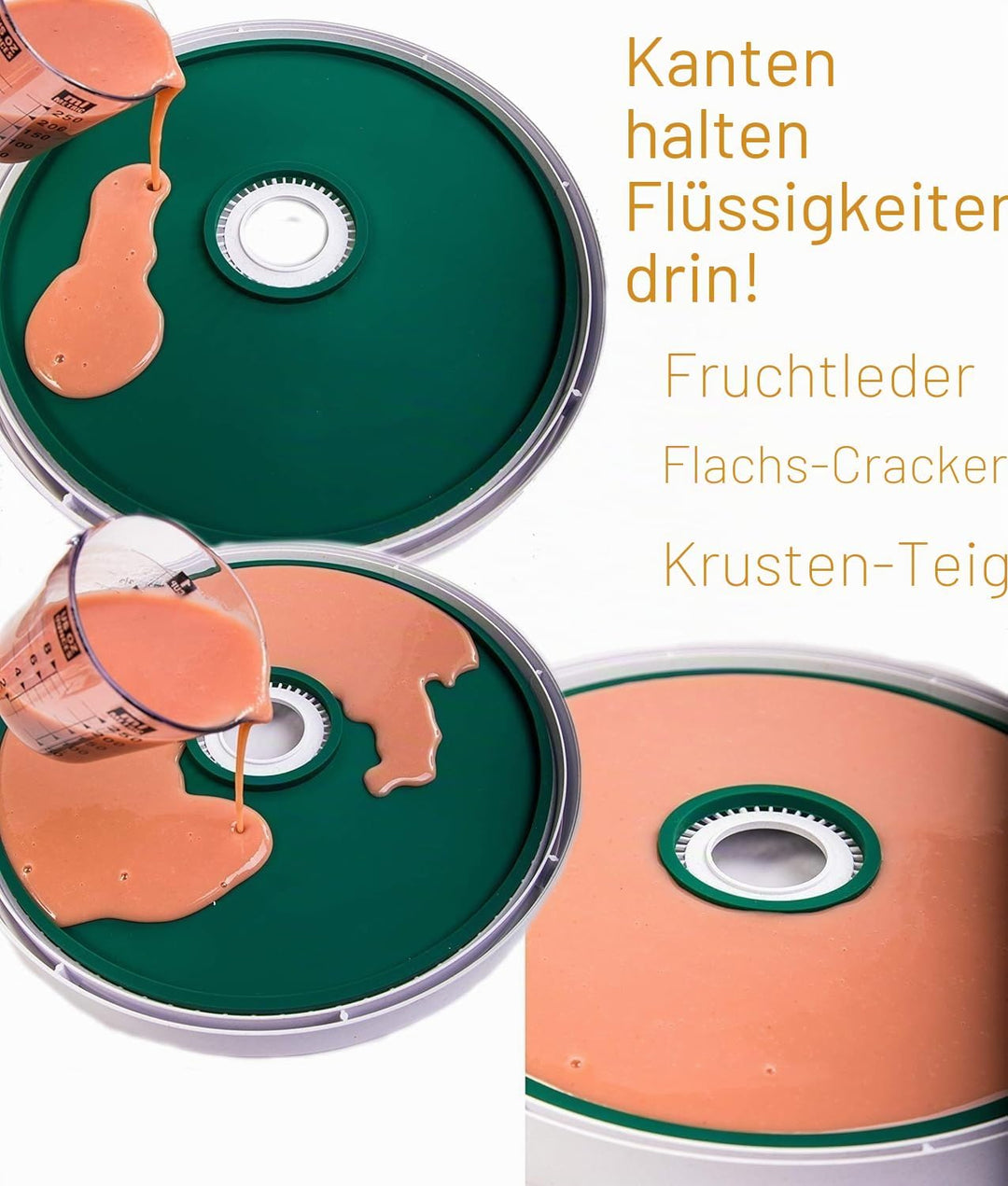 Runde Obst-Dörrschalen, Silikon-Dörrblätter Einfach zu Verwendende, Wiederverwendbare Dörrblätter Le