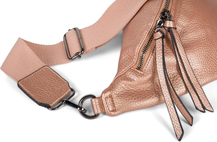 styleBREAKER Damen Halbmond Crossbody Schultertasche, abnehmbarer verstellbarer Schultergurt, Einfar