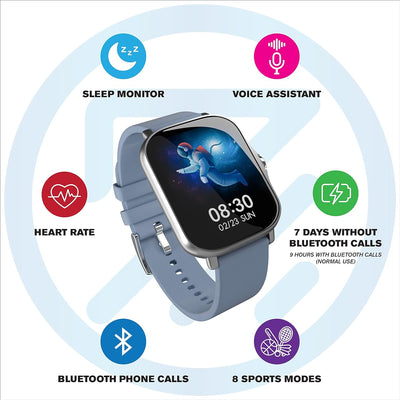 ZEONZU Smartwatch für Männer und Frauen, Multifunktions-Fitnessuhr mit Anrufen, Whatsapp, Herzfreque