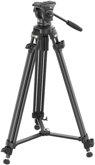 SMALLRIG 62" Videostativ mit 360° Fluidkopf, leichtes Kamerastativ aus Aluminiumlegierung mit QR-Pla