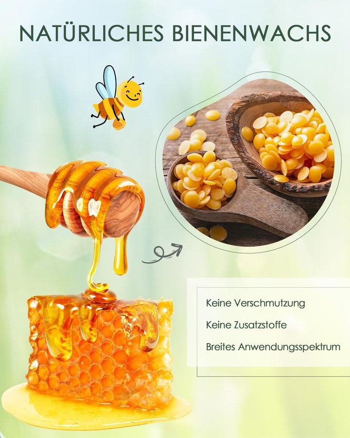 BOYUJK Gelbe Bienenwachs Pastillen 2.3KG, Kerzenwachs für die Kerzenherstellung, Bienenwachs für Kos