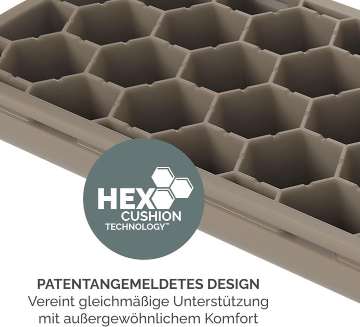 Fellowes Breyta Mauspad mit Handgelenkauflage – Sand, mit HEX Cushion Technology Silikonpolster, rut