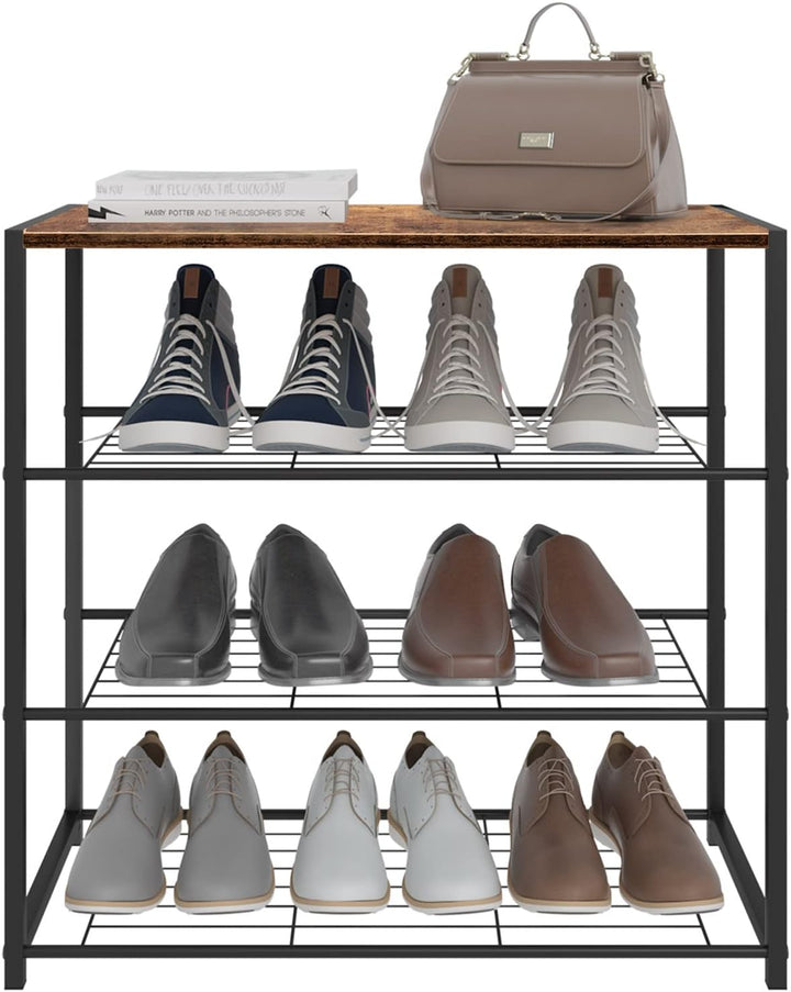 WOLTU Schuhbank Schuhregal mit Sitzfläche Badregal Schuhablage Schuhkommode Schuhständer Organizier