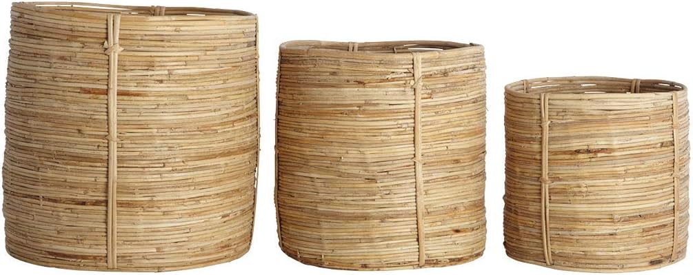 House Doctor 205730903 Korb, Chaka, Nature, Set mit 3 Grössen, S 22 cm. M: Dm 26 cm. L:Dm, h: 30 cm,