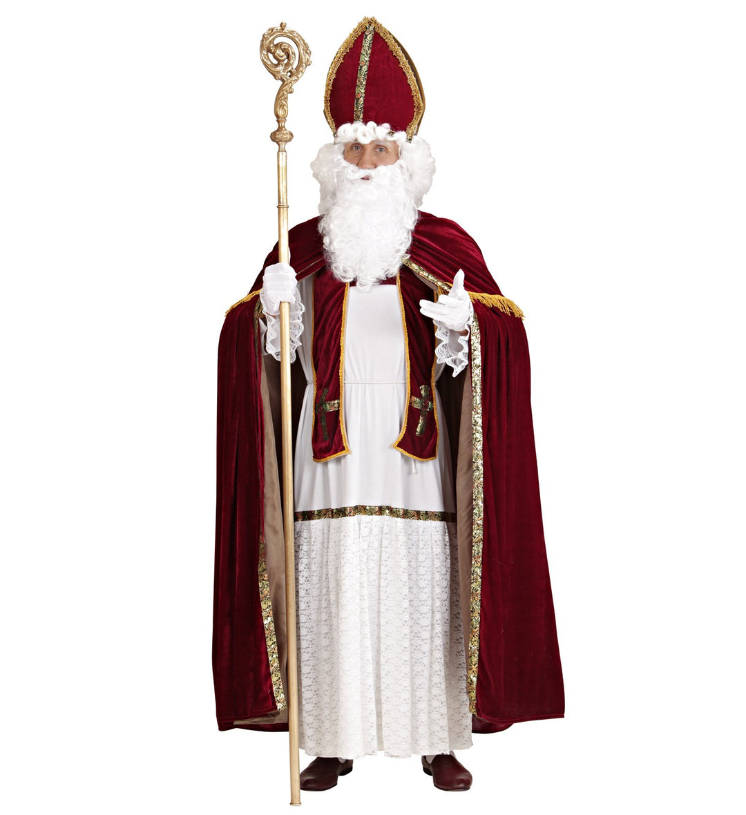 shoperama Saint Nicholas Nikolaus Kostüm für Herren Santa Claus Weihnachtsmann Erzbischof L-XL, L-XL
