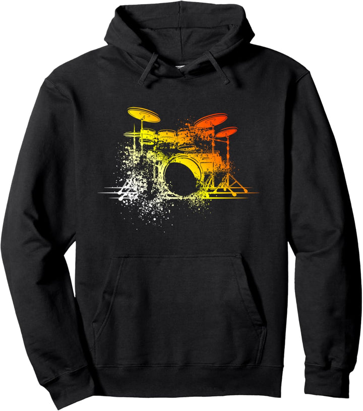 Geschenk für Schlagzeuger | Drumsticks Vintage Schlagzeug Pullover Hoodie
