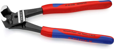 Knipex Bolzen-Vornschneider hochübersetzt schwarz atramentiert, mit Kunststoff überzogen 200 mm 61 0