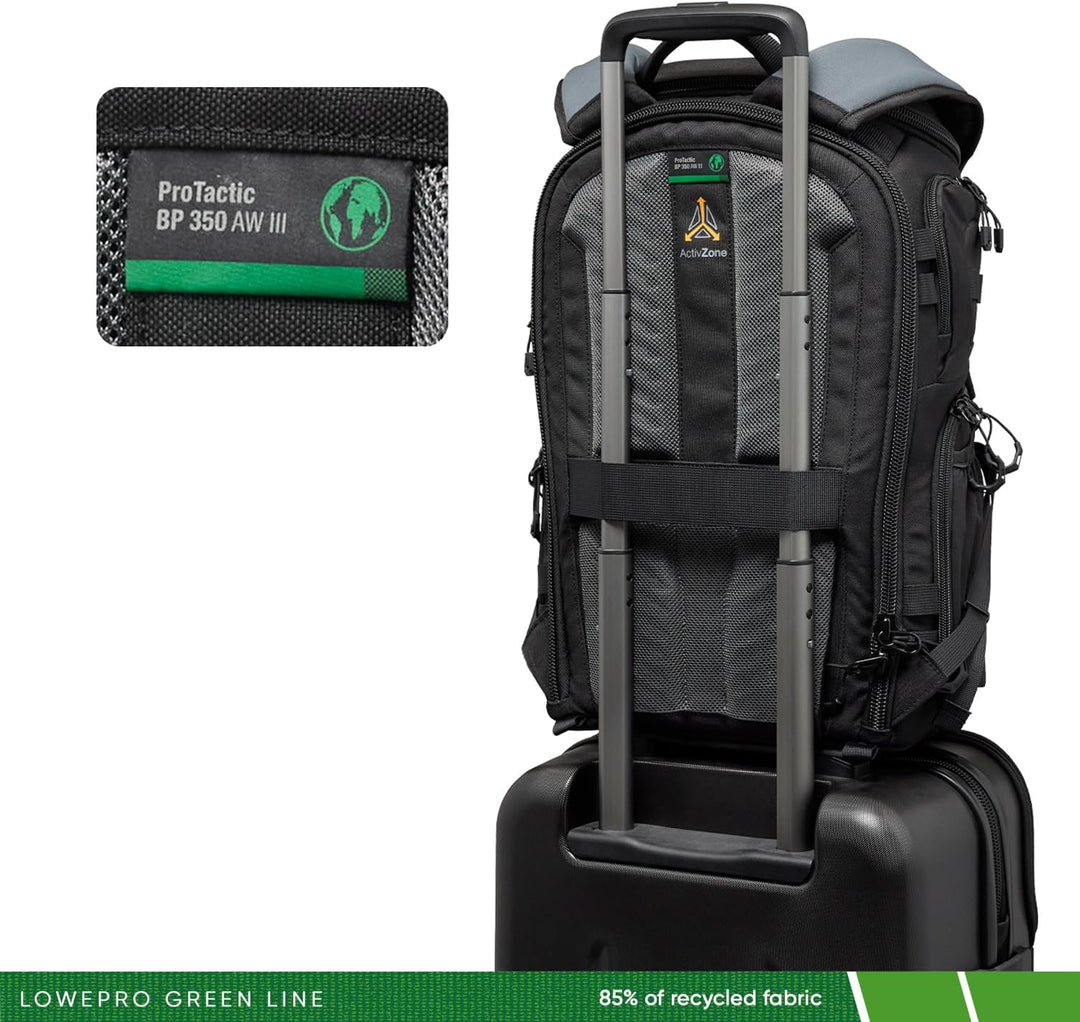 Lowepro ProTactic BP 350 AW III Kamerarucksack, 4 Zugriffspunkte, professionelle Kameratasche, DSLR/
