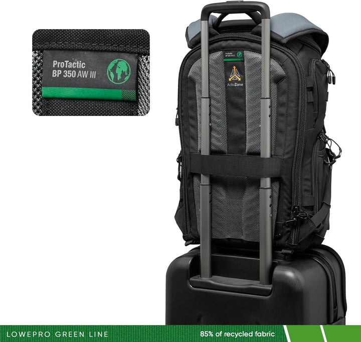Lowepro ProTactic BP 350 AW III Kamerarucksack, 4 Zugriffspunkte, professionelle Kameratasche, DSLR/