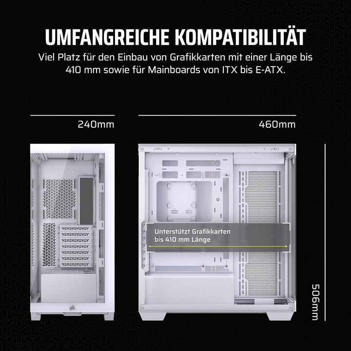 CORSAIR 3500X Mid-Tower ATX PC-Gehäuse - Gehärtetes Panorama-Glas - Umgekehrte Verbindung Motherboar