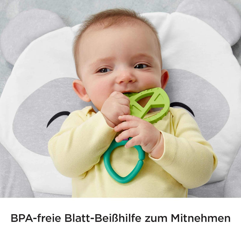 Fisher-Price GJD28 - Panda Spielmatte, Plüschmatte zum Spielen in der Bauchlage mit Spielzeugen