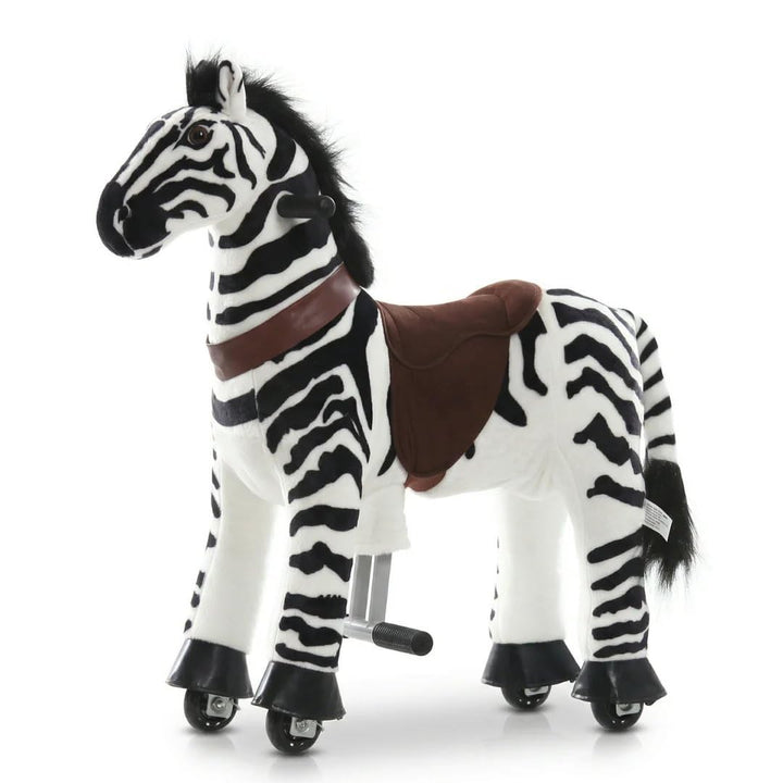Zebra auf Rollen Klein, 4-6 Jahre, Reitpferd für Kinder, Schwarz Schwarz Klein, Schwarz Klein