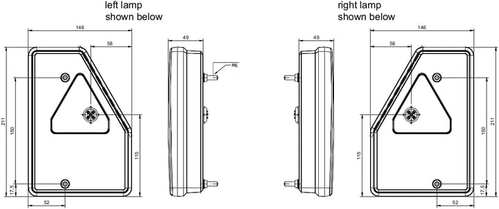 Ml MelTruck 2x 5-functional LED Rückleuchte Anhänger Rücklicht 12V E9 Rücklicht Bajonet SET