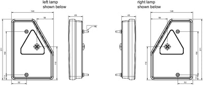 Ml MelTruck 2x 5-functional LED Rückleuchte Anhänger Rücklicht 12V E9 Rücklicht Bajonet SET