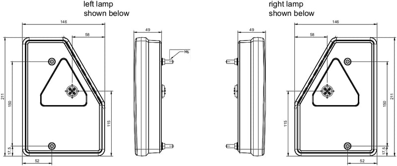 Ml MelTruck 2x 5-functional LED Rückleuchte Anhänger Rücklicht 12V E9 Rücklicht Bajonet SET