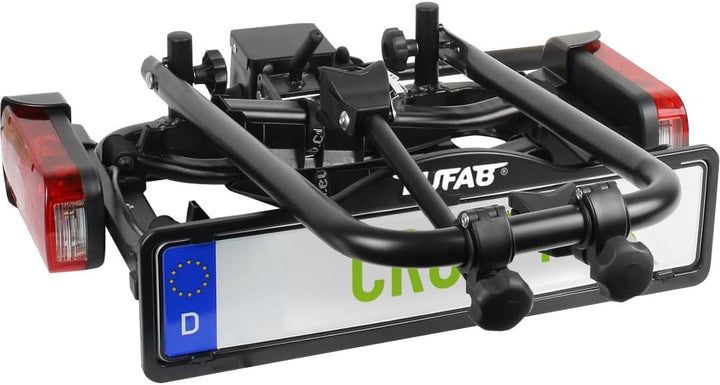 EUFAB 11582, Fahrradträger Crow Plus erweiterbar, Schwarz, Fahrradtr&amp;