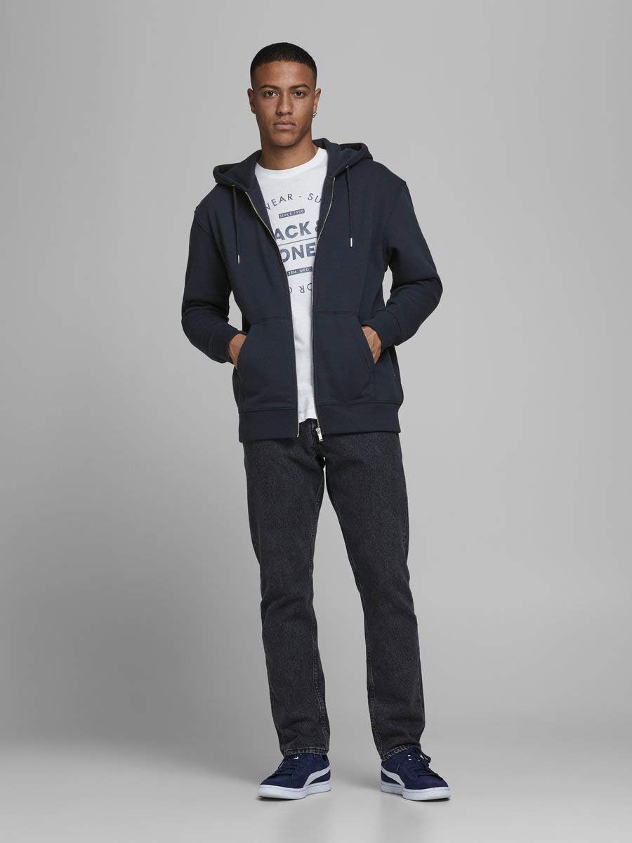 Jack & Jones Herren Jjesoft Sweat Zip Hood Noos Sweatjacke (1er Pack) XL Blau (Navy Blazer Fit: Rela