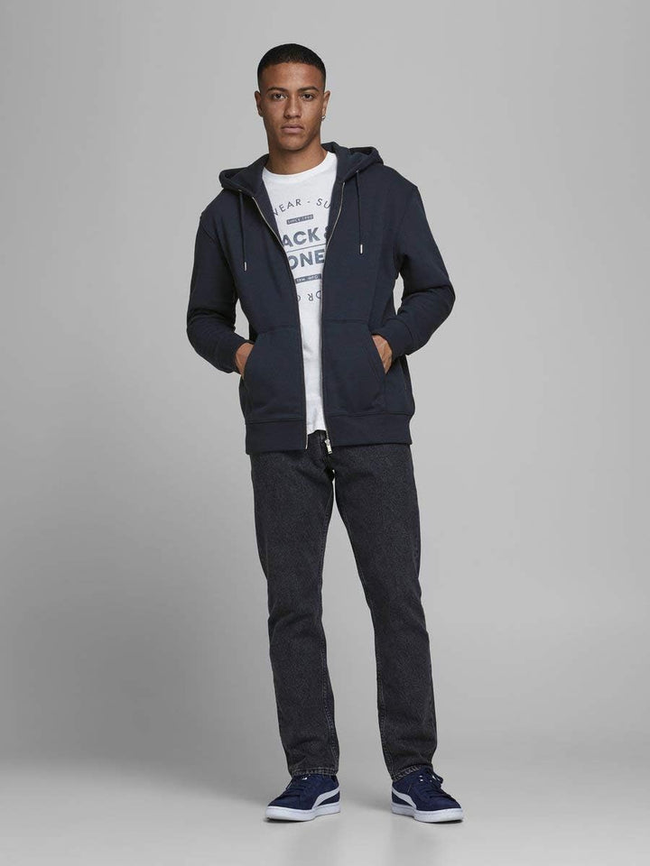 Jack & Jones Herren Jjesoft Sweat Zip Hood Noos Sweatjacke (1er Pack) M Blau (Navy Blazer Fit: Relax