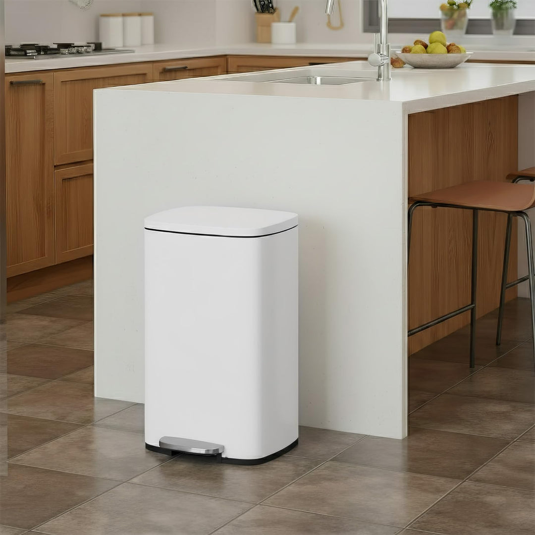 BestOffice 50 L Mülleimer Küche Mülleimer mit Deckel für Büro Schlafzimmer Badezimmer Schritt Müllei