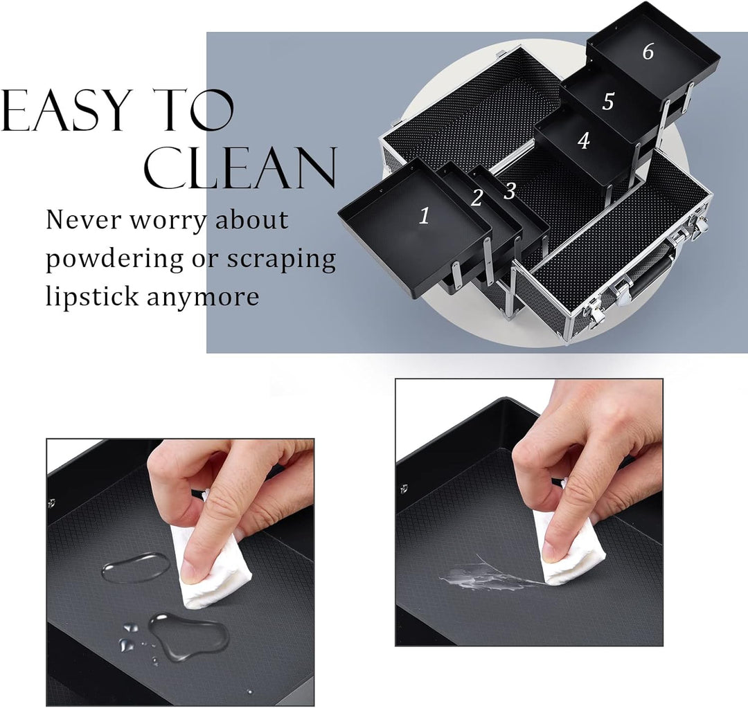 Joligrace Kosmetikkoffer Schminkkoffer, Grosse Kosmetik Make up Organizer Koffer Aufbewahrung Friseu