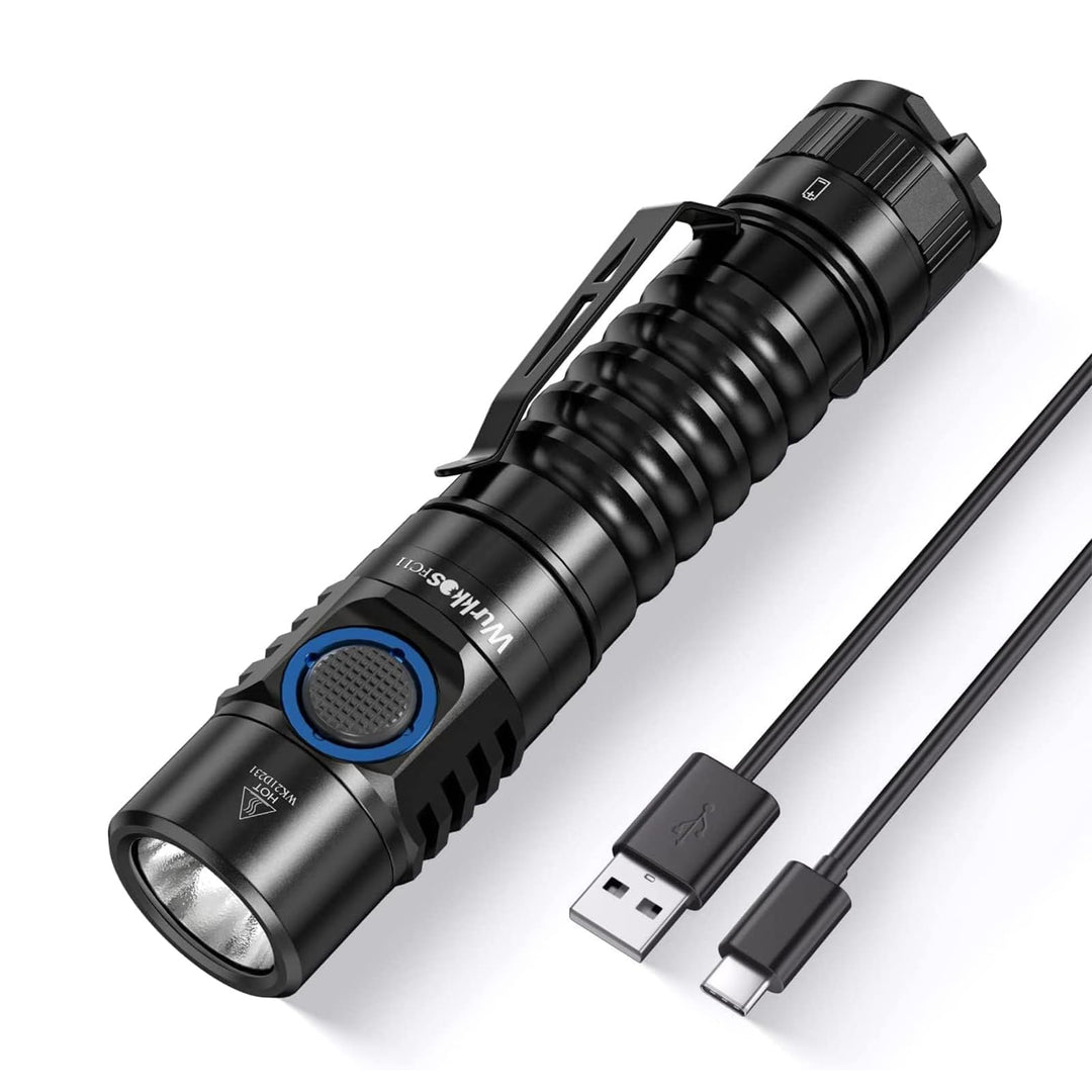 Wurkkos FC11-C LED Taschenlampe,led taschenlampe extrem hell,1300 Lumen Taschenlampe USB C Wiederauf