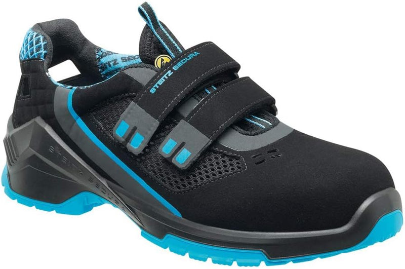 Steitz Secura C35327 ESD VD PRO 1000 S1 Sandale, Schwarz/Blau, NB Weite, 43 Grösse
