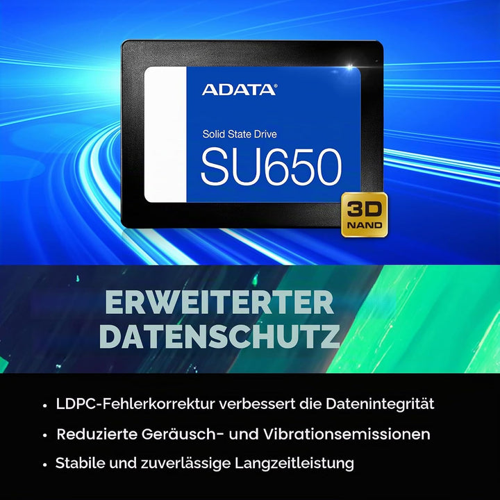 ADATA ASU650SS-512GT-R internal solid State Drive 2.5 512 GB Serial ATA III 3D NAND
