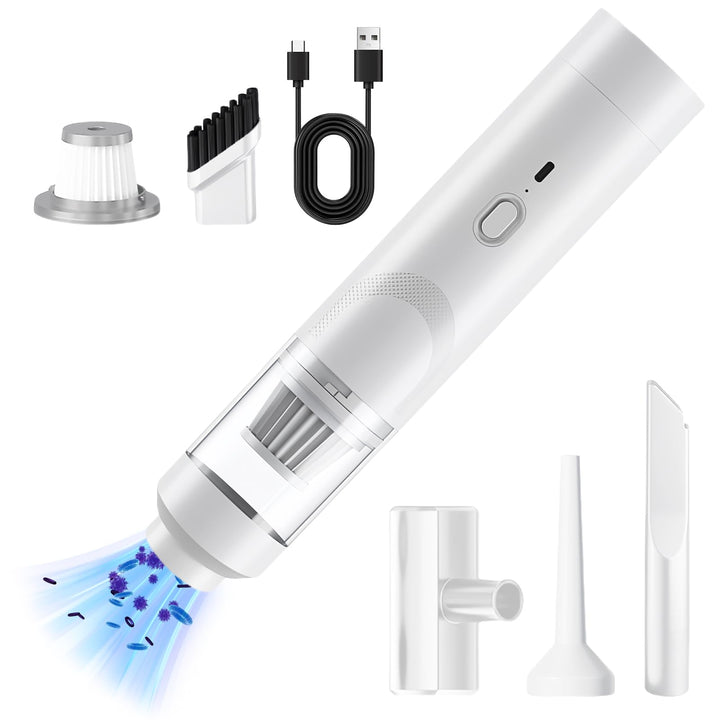 BYZESTY Handstaubsauger, Autostaubsauger, Mini Staubsauger, 9000pa Akku Handstaubsauger Mit USB-C Sc