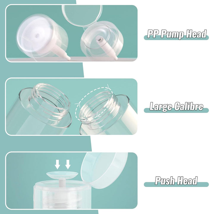 2 Stück 200ml Dispenser Pumpflasche, Nagellackentferner Pumpspender, Pumpspender RunterdrüCken für N