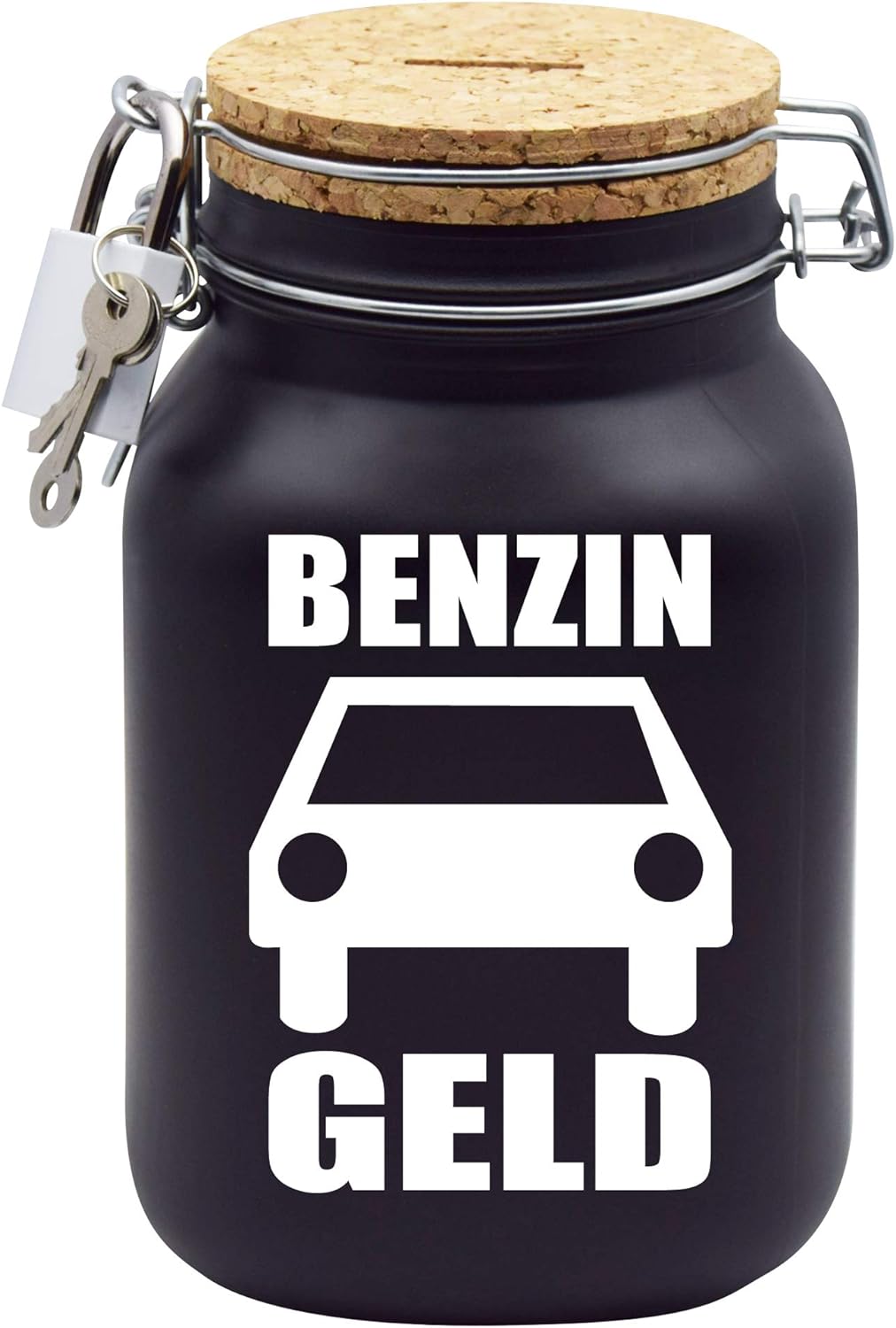 Spardose Benzin Geld Geschenk Idee Schwarz XL