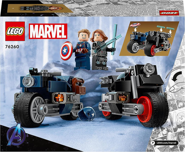 LEGO 76260 Marvel Captain America & Black Widow Motorräder, Avengers: Age of Ultron Set, Motorrad Sp
