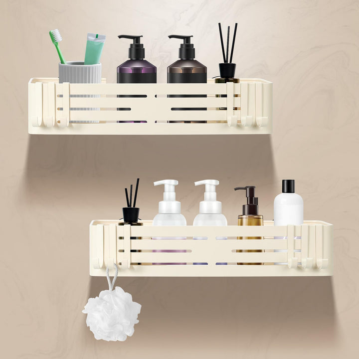 Lekesky Duschablage Ohne Bohren, Starke Saugnäpfe, Rostfreies Aluminium Badezimmer Regal & Organizer