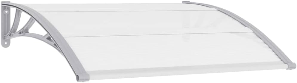 vidaXL Türvordach Haustürdach Haustür Überdachung Türdach Pultvordach Vordach Haustürvordach Grau Tr