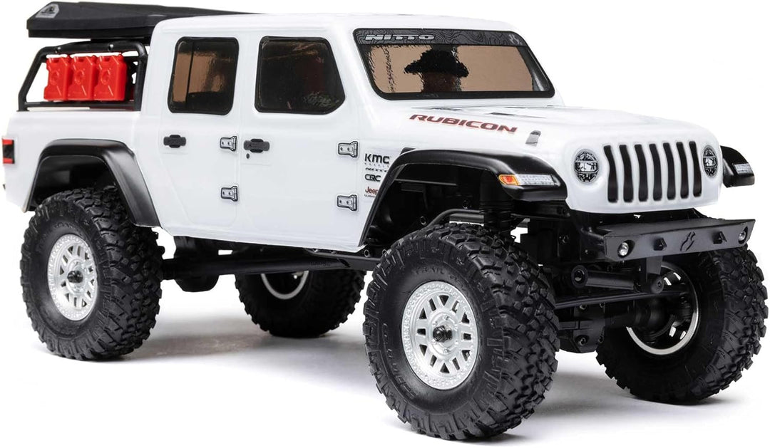 Axial 1/24 SCX24 Jeep JT Gladiator 4X4 RTR Brushed Rock Crawler (Battery & Charger Included), White