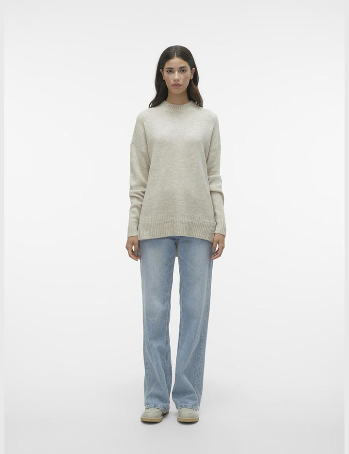 VERO MODA Damen Vmlefile Oversize Boxy Blou Ga Noos TLL Pullover, S Tall
