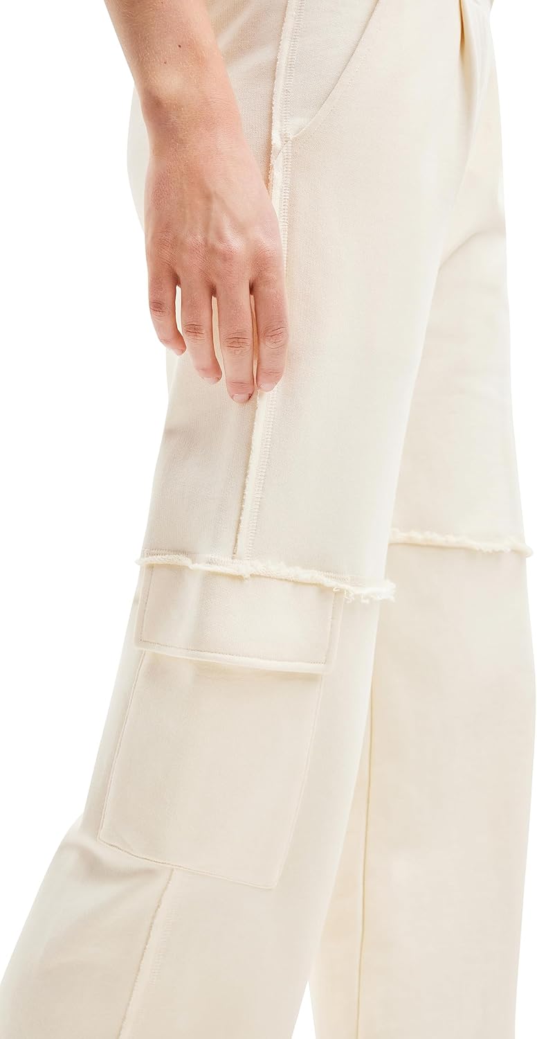 Desigual Damen nevadi Casual Pants L Weiss, L Weiß