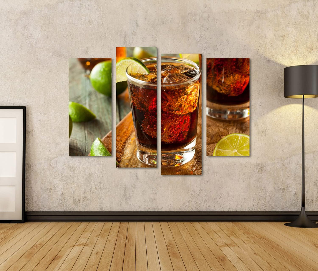 islandburner Bild auf Leinwand Rum Und Cola Cuba Libre Mit Limette Und Eis Bilder Wandbilder Poster