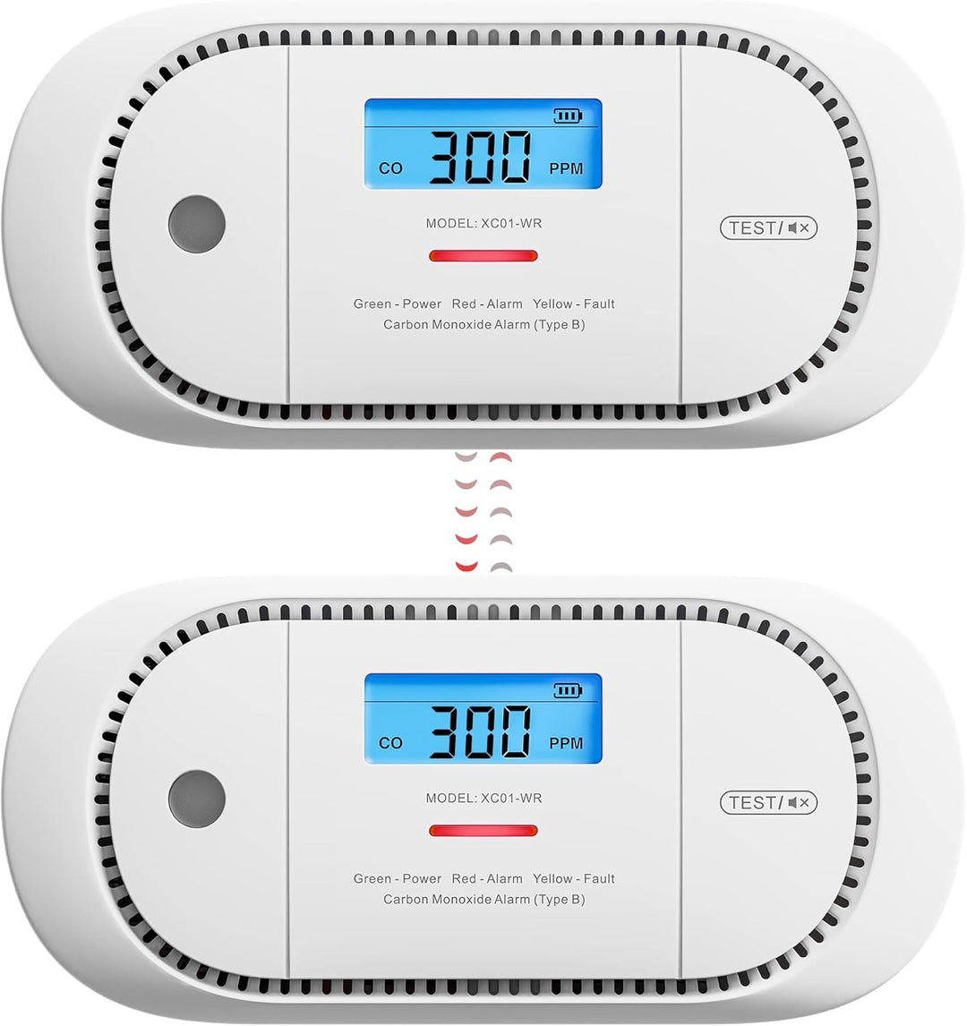 X-Sense Vernetzbarer CO Melder mit Spitzenwert Speicher, Kohlenmonoxidmelder, Akkurater Sensor mit A