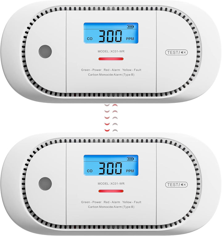 X-Sense Vernetzbarer CO Melder mit Spitzenwert Speicher, Kohlenmonoxidmelder, Akkurater Sensor mit A