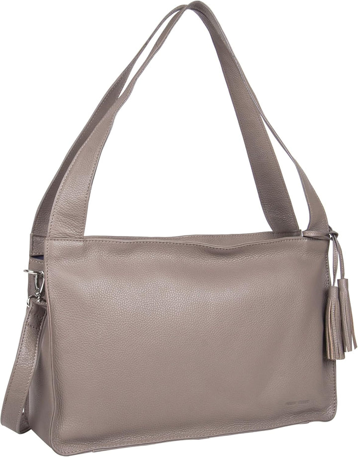 Gerry Weber - cadiz handbag lhz Grau 38,00X24,00X12,00 CM Farbe:grau / Material:polyester,cow Leathe