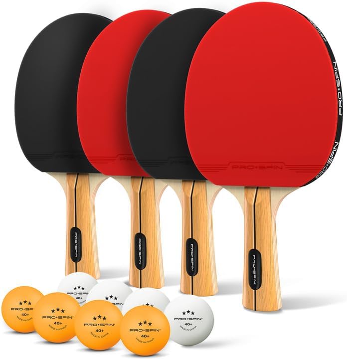 PRO-SPIN Tischtennisschläger – Hochleistungs-Tischtennis Set | Premium Tischtennisschlaeger, 3-Stern