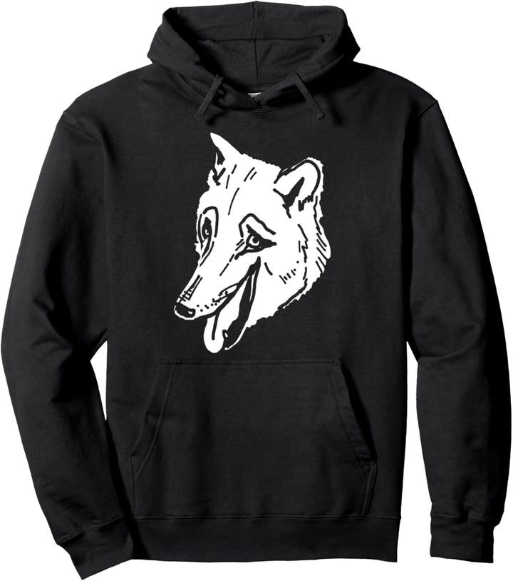 Lachender Wolf Meme Pullover Hoodie