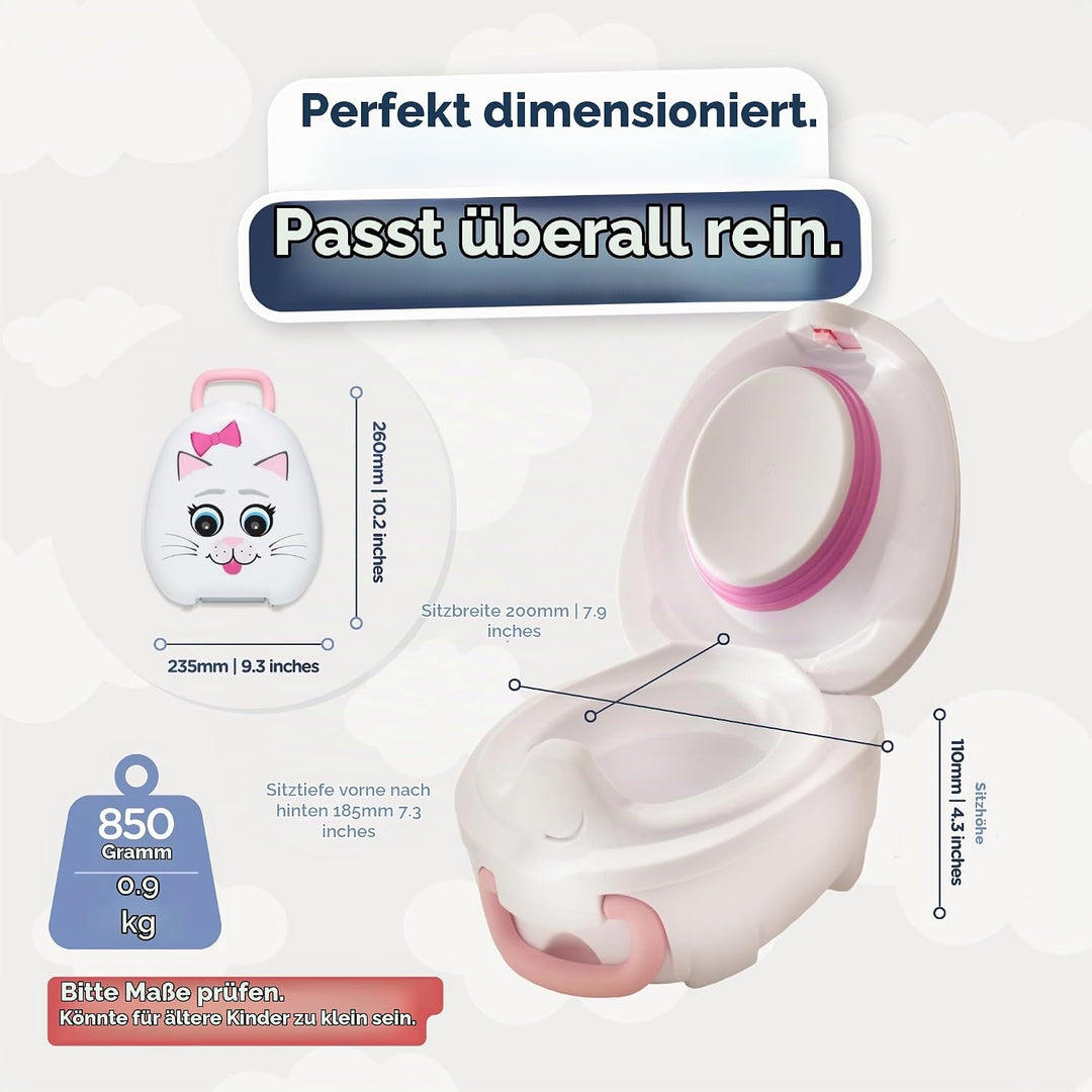 My Carry Potty - Katze Travel Töpfchen, preisgekrönter tragbarer Toilettensitz für Kleinkinder, den