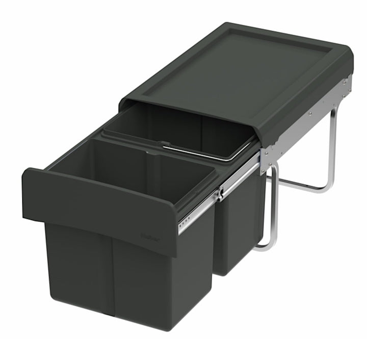 Naber CLAP 2/450-2 Abfallsorter 30 Liter (2x 15) in Anthrazit ab 45 cm Schrankbreite