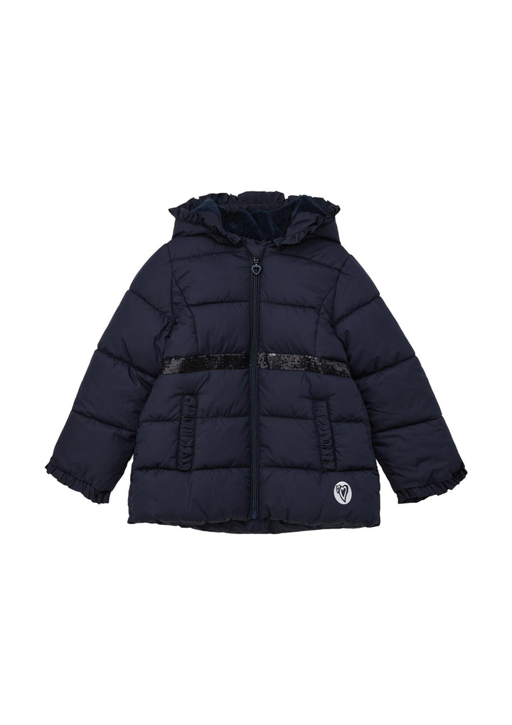 s.Oliver Steppjacke mit abnehmbarem Kunstfell 104 Blau, 104 Blau