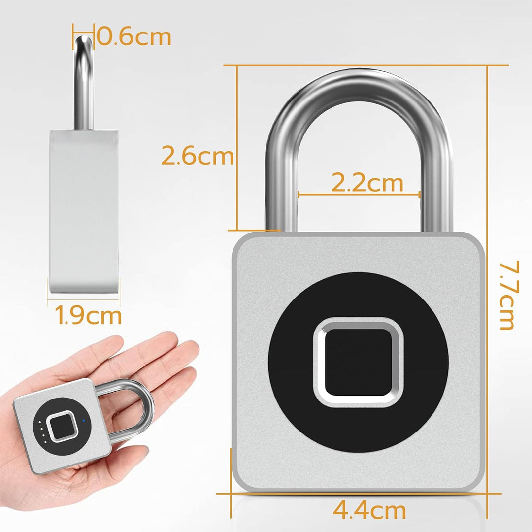 Vorhängeschloss Fingerabdruck, Anweller Vorhängeschloss mit Bluetooth und Fingerabdruck Entsperren,