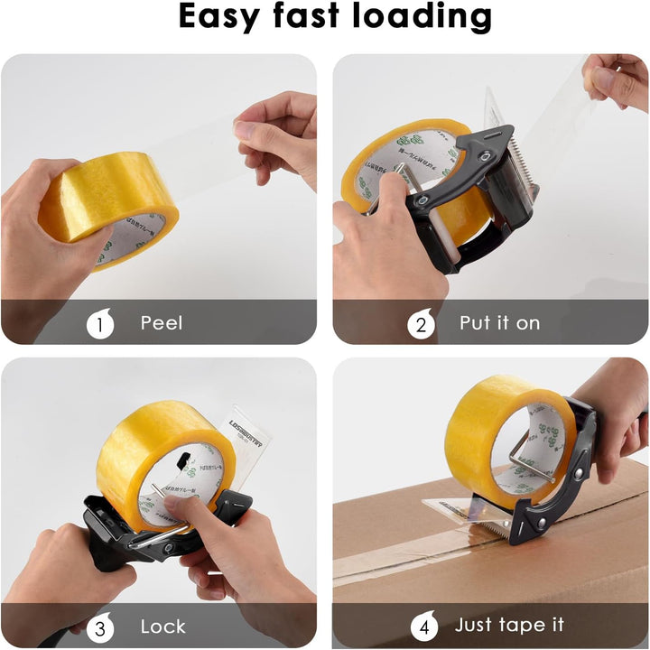 LDS Industry Klebebandabroller mit extra Klinge, leicht, ergonomisch, industriell, robust, für Karto