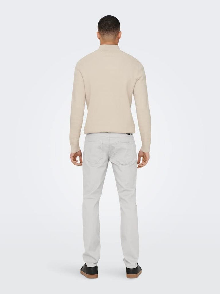 ONLY & SONS Male Hose Slim Fit Hose 31W / 34L Weiss, 31W / 34L Weiss