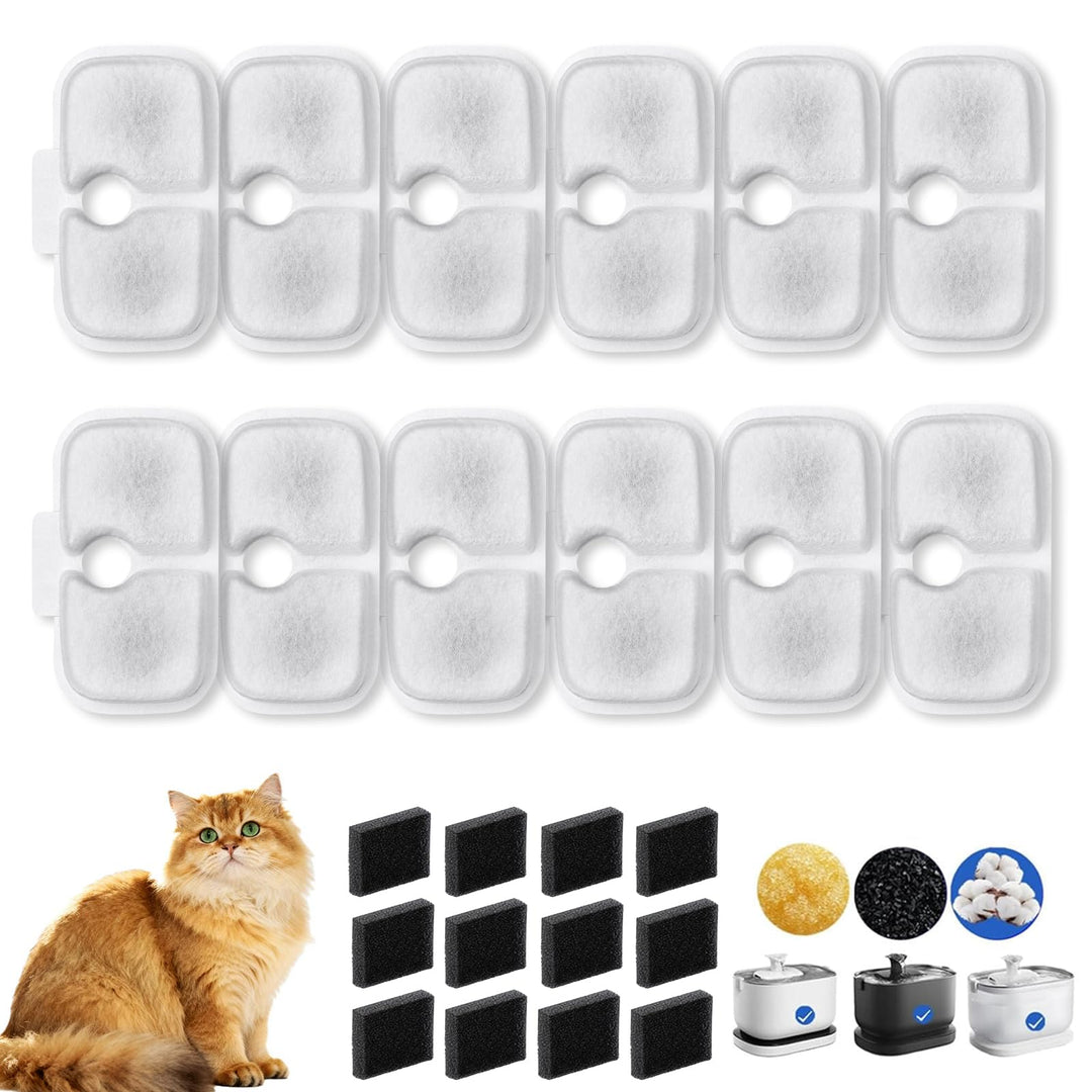 12 Stück Katzenbrunnen Filter für Petlibro Dockstream Trinkbrunnen PLWF005 / PLWF105 / PLWF115, Filt